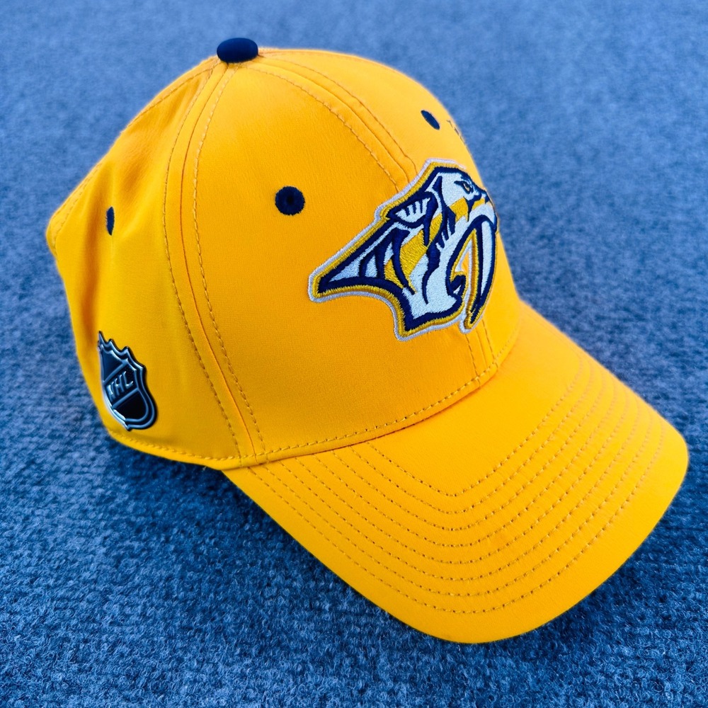Nashville Predators‎ Fanatics Authentic Pro Flex Hat Gold Navy NHL S/M 1703-0599